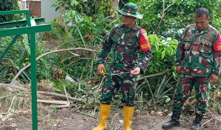 Wadan Satgas TMMD ke-129 Kodim 0418/Palembang Tinjau Progres Sumur Bor di Kampung Kreatif Kelurahan Talang Betutu