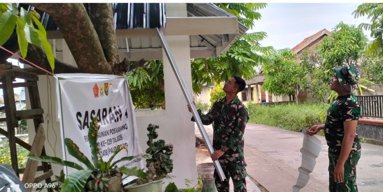 Memasuki Hari Ke-15, Poskamling TMMD Kodim 0418/Palembang di Talang Jambe Hampir Rampung