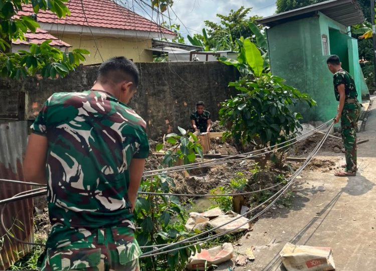 Hari Ke-16 TMMD Ke-129, Satgas Kodim 0418/Palembang Kebut Penyelesaian Sumur Bor Mushola Al-Mufakat