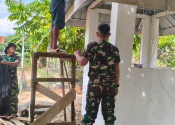 Hari Ke-16 TMMD Ke-129, Satgas Kodim 0418/Palembang Tuntaskan Finishing Pos Kamling, Wujudkan Ruang Kebersamaan Warga
