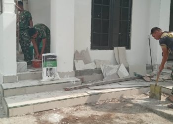 Di Balik Finishing Mushola Baitul Magfurin, Dedikasi Prajurit TMMD Tak Pernah Surut