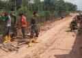 Hari Ke-16 TMMD Ke-129, Semangat Personel Satgas Kodim 0418/Palembang Tak Surut Tuntaskan Jalan 750 Meter di Talang Jambe