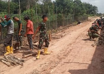 Hari Ke-16 TMMD Ke-129, Semangat Personel Satgas Kodim 0418/Palembang Tak Surut Tuntaskan Jalan 750 Meter di Talang Jambe