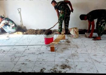 Memasuki Hari Ke-17, Satgas TMMD ke-129 Kodim 0418/Palembang Terus Kebut Rehab RTLH Milik Ibu Sriyanti
