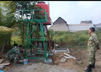 Hari Ke-17 TMMD, Sumur Bor di Talang Betutu Masuki Tahap Penyempurnaan