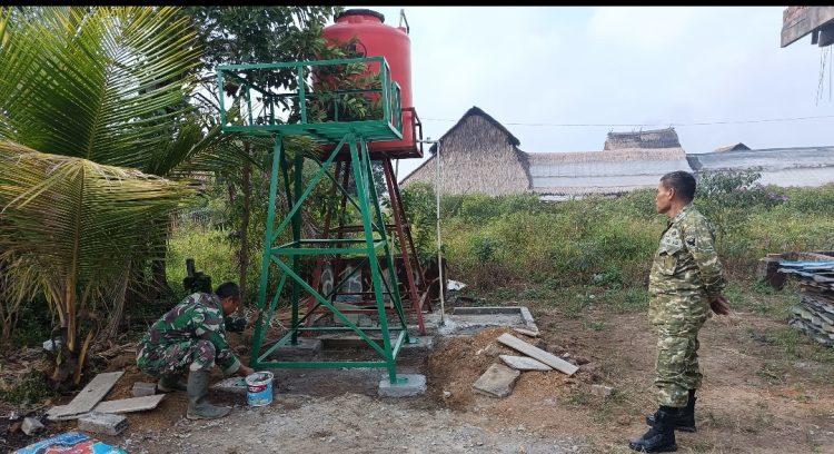 Hari Ke-17 TMMD, Sumur Bor di Talang Betutu Masuki Tahap Penyempurnaan