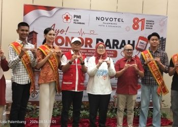 Maknai HUT ke-81 RI dengan Berbagi, PMI Palembang dan Novotel Gelar Donor Darah