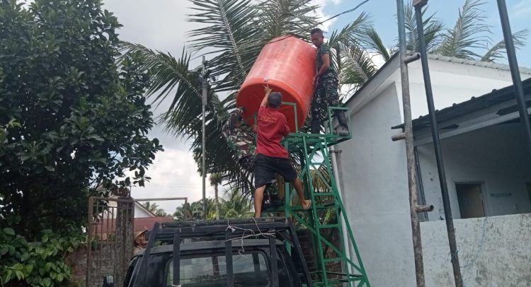 TMMD Kodim 0418/Palembang Tuntaskan Tahap Krusial Sumur Bor, Tandon Air Mulai Dipasang di Rumah Tahfidz Alfatihah