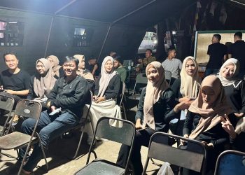 Karang Taruna Talang Jambe Antusias Ikuti Nobar Bersama Satgas TMMD ke-129 Kodim 0418/Palembang