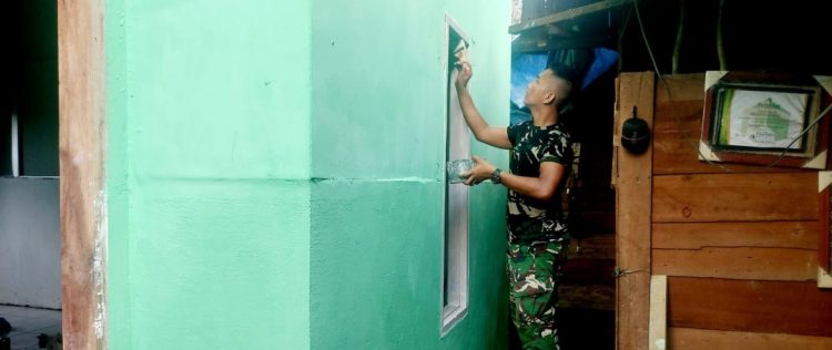 Finishing RTLH Ibu Sriyanti, Bukti Komitmen Kodim 0418/Palembang Hadirkan Hunian Layak