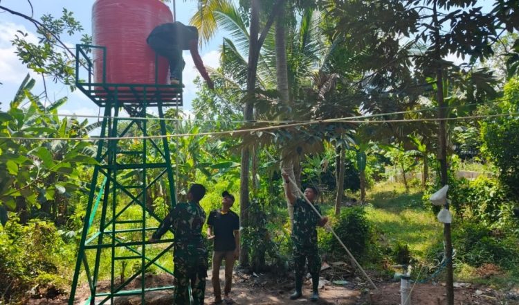 Teliti dan Penuh Perhitungan, Satgas TMMD Kodim 0418/Palembang Pastikan Sumur Bor di Kampung Kreatif Pelangi  Berfungsi Optimal