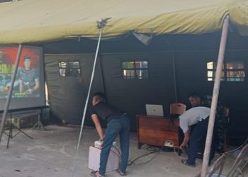 Sinergi Personel Satgas TMMD dan Pemuda Talang Jambe Gelar Nobar Film Kebangsaan Demi Pupuk Nasionalisme