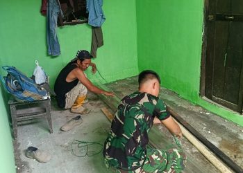 TMMD Ke-129 Kodim 0418/Palembang Terus Hadirkan Hunian Layak, Rehab Rumah Bapak Karyo Makin Mendekati Rampung