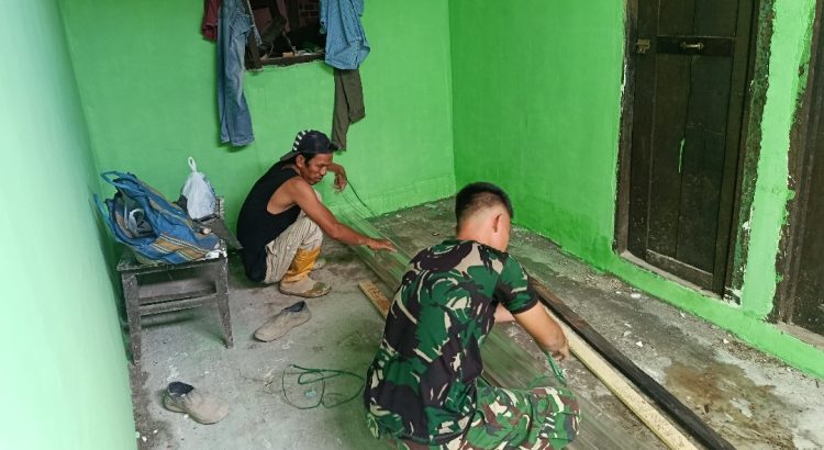 TMMD Ke-129 Kodim 0418/Palembang Terus Hadirkan Hunian Layak, Rehab Rumah Bapak Karyo Makin Mendekati Rampung