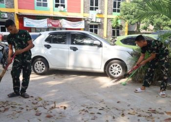 Satgas TMMD Kodim 0418/Palembang Beri Contoh Nyata Budaya Hidup Bersih kepada Warga Talang Jambe