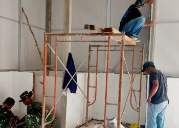 Hari Ke-20 TMMD, Rehab Rumah Ibu Sriyanti Masuki Tahap Penyempurnaan