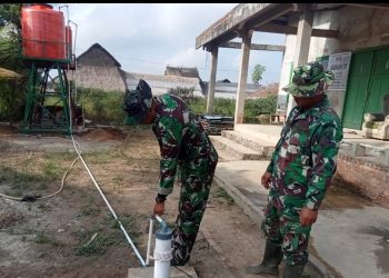 MUSHOLA HIDAYATULLAH SEGERA MILIKI SARANA AIR BERSIH YANG ANDAL BERKAT TMMD KE-129 KODIM 0418/PALEMBANG