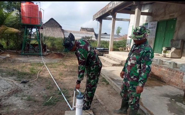 MUSHOLA HIDAYATULLAH SEGERA MILIKI SARANA AIR BERSIH YANG ANDAL BERKAT TMMD KE-129 KODIM 0418/PALEMBANG