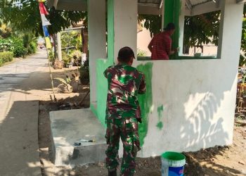 SATGAS TMMD KODIM 0418/PALEMBANG PASTIKAN POS KAMLING DIBANGUN BERKUALITAS DAN SIAP DIMANFAATKAN