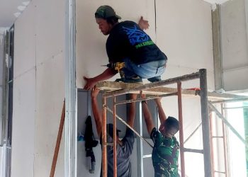 RTLH Ibu Sriyanti Masuki Tahap Finishing, Hasil TMMD Kodim 0418/Palembang Kian Terlihat