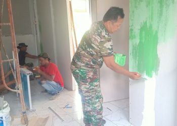 Hari Ke-21 Rehab RTLH Ibu Sriyanti Hampir Rampung, Satgas TMMD Ke-129 Kebut Tahap Finishing