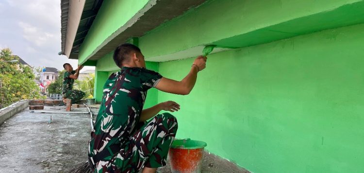 Mushola dan Pos Kamling Jadi Warisan TMMD Ke-129 Kodim 0418/Palembang untuk Masyarakat Talang Jambe 