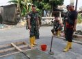Wadan Satgas TMMD ke-129 Kodim 0418/Palembang Tinjau Progres Pembangunan Mushola Baitul Magfurin