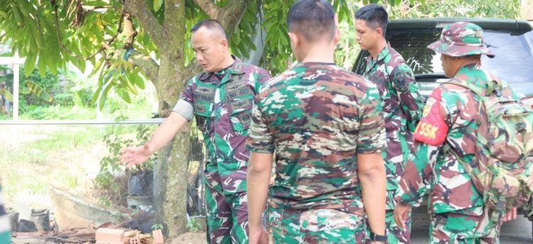 Hari Ke-22 TMMD Kodim 0418/Palembang, Wadan Satgas TMMD ke-129 Tinjau Pembangunan Sasaran 4 Poskamling, Pastikan Pekerjaan Sesuai Perencanaan