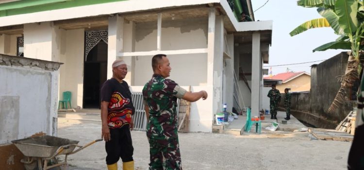 Mushola Baitul Makfurin Dibangun Lebih Representatif, Warga Nantikan Hasil Program TMMD Kodim 0418/Palembang 