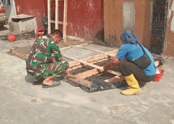 Hari Ke-22 Sentuhan Akhir Satgas TMMD, Mushola Baitul Magfurin Bersolek Sambut Jamaah
