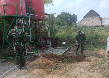 Semangat Personel Yon TP 950 Warnai Penyelesaian Sumur Bor TMMD di Mushola Hidayatullah