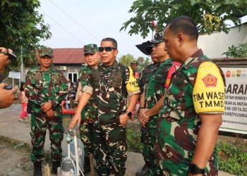 Air Bersih Mengalir, Katim Wasev Apresiasi Kinerja Satgas TMMD Ke-129 Kodim 0418/Palembang