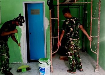 Hari Ke-23 Tahap Finishing RTLH Ibu Sriyanti Dipercepat, Hasil Pembangunan TMMD Kian Terlihat