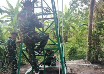 TMMD Hadirkan Harapan Air Bersih, Tower Tandon Sumur Bor Dicek Menyeluruh