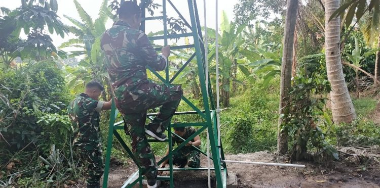 TMMD Hadirkan Harapan Air Bersih, Tower Tandon Sumur Bor Dicek Menyeluruh