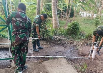 Hari Ke-24 Satgas TMMD ke-129 Periksa Fasilitas Air Bersih di Kampung Kreatif Pelangi