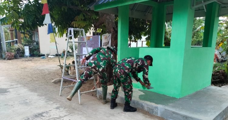 Gotong Royong Tak Surut, Satgas TMMD ke-129 Terus Garap Sasaran Fisik di Hari Ke-24