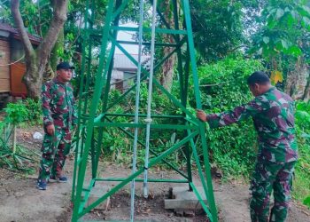 Masuki Hari Ke-24, Satgas TMMD ke-129 Kodim 0418/Palembang Cek Sumur Bor dan Tower Tandon Air