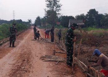 Memasuki Hari ke-25, Pembangunan Jalan 750 Meter TMMD ke-129 Terus Dikebut