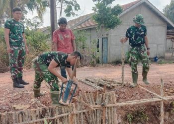 Jalan 750 Meter Dibangun Lewat TMMD, Akses Warga Talang Jambe Diharapkan Makin Lancar