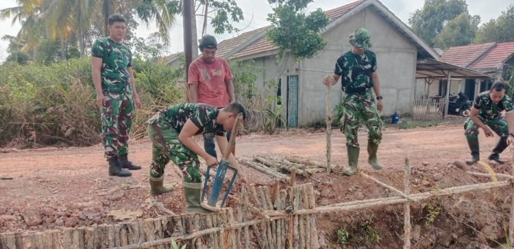 Jalan 750 Meter Dibangun Lewat TMMD, Akses Warga Talang Jambe Diharapkan Makin Lancar