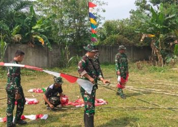 Tak Hanya Bangun Infrastruktur, Satgas TMMD Ikut Semarakkan HUT RI Bersama Warga