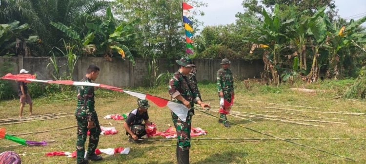 Tak Hanya Bangun Infrastruktur, Satgas TMMD Ikut Semarakkan HUT RI Bersama Warga