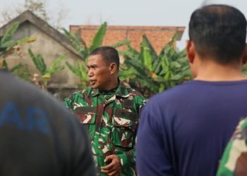 Sebelum Meninggalkan Talang Jambe, Satgas TMMD Rapikan Lingkungan yang Selama Ini Menjadi Tempat Pengabdian
