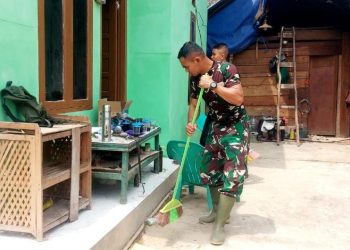 RTLH Ibu Sriyanti Masuki Tahap Finishing, Satgas Bersihkan Lingkungan Rumah