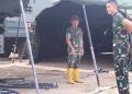 Jelang Penutupan TMMD ke-129, Wadansatgas Cek Pemasangan Tenda di Lokasi Acara