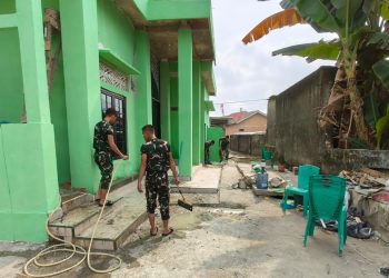 H-1 Penutupan TMMD ke-129, Mushola Baitul Maghfurin Terus Dipoles