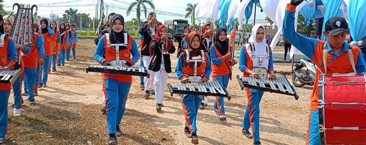 Menjelang Penutupan TMMD ke-129, Drum Band Binaan Kodim 0418 Palembang Intensif Berlatih