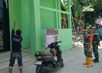 H-1 Penutupan TMMD ke-129, Mushola Baitul Maghfurin Terus Dipoles