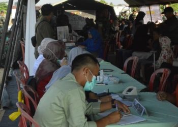 Masyarakat Antusias Manfaatkan Posko Kesehatan Gratis Usai Penutupan TMMD ke-129 Kodim 048/18 Palembang